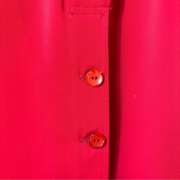 Vintage Harve Bernard red maxi skirt with button up slit. EUC size 8. - Picture 6 of 8